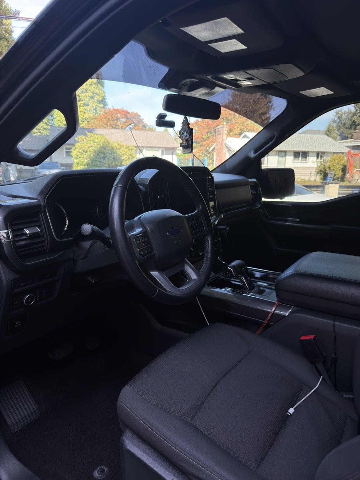 Clean Ford truck front interior and dashboard