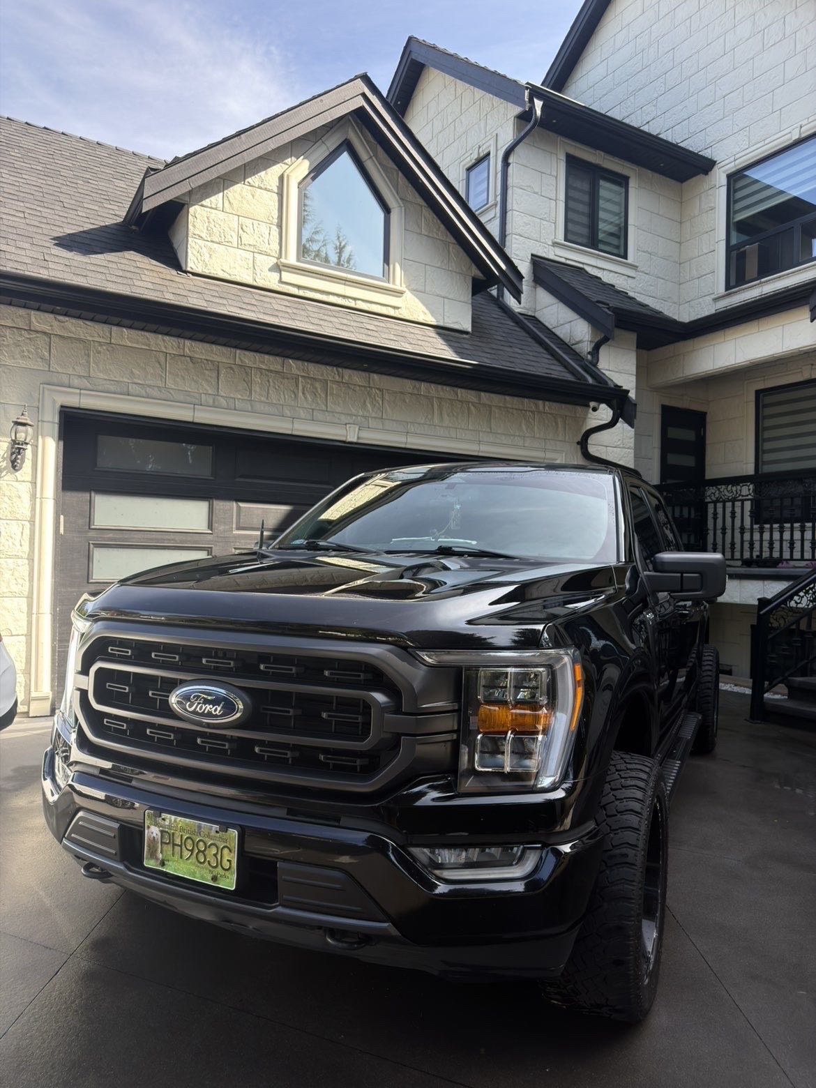 Black Ford F-150 pickup freshly detailed